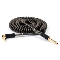 True magic TES008/3M Шнур гитарный витой JACK 1/4"(прямой) ⇔ JACK 1/4"(угловой), 3 метра, чёрный