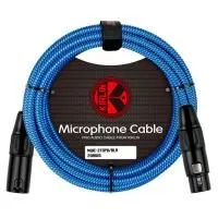 Kirlin MWC-270 1M BLA Шнур микрофонный XLR (female) ⇔ XLR (male), 1 метр, черный/синий