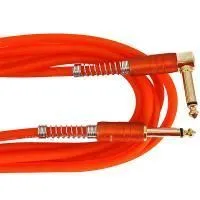 True magic TEJ007/3M Шнур гитарный JACK 1/4"(прямой) ⇔ JACK 1/4"(угловой), 3 метра, оранжевый