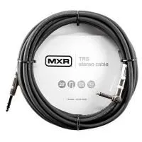 Dunlop DCIST20R MXR Шнур инструментальный стерео JACK 1/4"(прямой) ⇔ JACK 1/4"(угловой), 6 метров