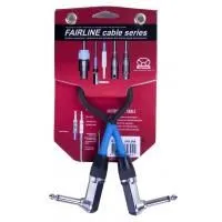 Superlux SFI0.3RR Шнур инструментальный JACK 1/4"(угловой) ⇔ JACK 1/4"(угловой), 0.3 метра, черный