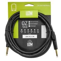 LEEM LRG-X2-3 Шнур инструментальный JACK 1/4"(прямой) ⇔ JACK 1/4"(прямой), 3 метра, чёрный