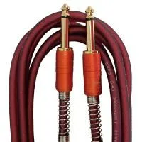 True magic TEJ014/6M Шнур гитарный JACK 1/4"(прямой) ⇔ JACK 1/4"(прямой), 6 метров, темно-красный