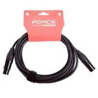 FORCE FMC-06/4.5 Шнур микрофонный XLR (M) ⇔ XLR (F), 4.5 метров, черный