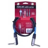 Superlux SFI0.9RR Шнур инструментальный JACK 1/4"(угловой) ⇔ JACK 1/4"(угловой), 0.9 метра, черный