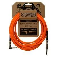 ORANGE Crush CA037 Шнур инструментальный JACK 1/4" (прямой) ⇔ JACK 1/4" (угловой), длина 20ft (6м)
