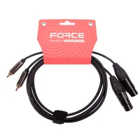 FORCE FLC-17/2TW Шнур аудио 2x RCA (male) <=> 2x XLR (female), 2 метра