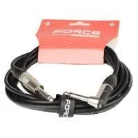 FORCE FGC-09/3L Шнур инструментальный Jack 1/4"(прямой) ⇔ Jack 1/4"(угловой), 3 метра