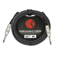 Kirlin IP-201PR 3M BK Шнур инструментальный JACK 1/4"(прямой) ⇔ JACK 1/4"(прямой), 3 метра, черный