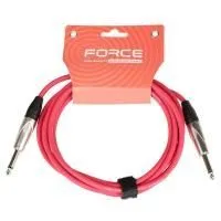 FORCE FGC-09/3 RD Шнур инструментальный Jack 1/4"(прямой) ⇔ Jack 1/4"(прямой), 3 метра красный