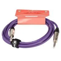 FORCE FGC-09/3 VT Шнур инструментальный Jack 1/4"(прямой) ⇔ Jack 1/4"(прямой), 3 метра, фиолетовый