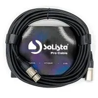 SOLISTA WX003-6M Шнур микрофонный/коммутационный  XLR (M) ⇔ XLR (F), 6 метров, чёрный
