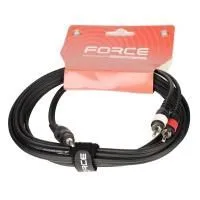 FORCE FLC-10/3 Шнур аудио mini-JACK 1/8"(stereo) ⇔ 2хRCA(male), 3 метра