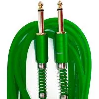 True magic TEJ017/3M Шнур гитарный JACK 1/4"(прямой) ⇔ JACK 1/4"(прямой), 3 метра, зелёный