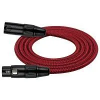 Kirlin MWC-270 10M RDA Шнур микрофонный XLR (female) ⇔ XLR (male), 10 метров, черный/красный