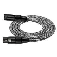 Kirlin MWC-270 2M BKA Шнур микрофонный XLR (female) ⇔ XLR (male), 2 метра, черный/серый