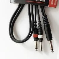 FORCE FLC-25/1.5 Шнур аудио mono JACK 1/4" ⇔ 2 x mono JACK 1/4", 1.5 метра