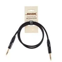 SHNOOR MC226-JSJS-B-0,5m Шнур балансный JACK 1/4"(stereo) ⇔ JACK 1/4"(stereo), 0.5 метра, чёрный
