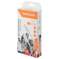 GoPower GP10TL Шнур Lightning (male) ⇔ Type-C (male), 1 метр, белый (00-00022804)