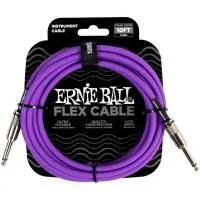 Ernie Ball 6415 Шнур гитарный серии Flex, JACK 1/4" (прямой) ⇔ JACK 1/4" (прямой), 3м, фиолетовый