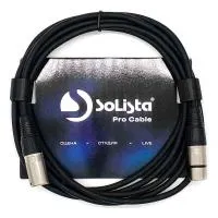 SOLISTA WX003-3M Шнур микрофонный/коммутационный  XLR (M) ⇔ XLR (F), 3 метра, чёрный