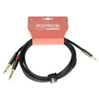 FORCE FLC-11/2 Шнур аудио 2х JACK1/4"(mono) ⇔ miniJACK1/8"(stereo), 2 метра