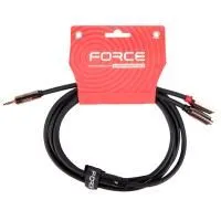FORCE FLC-14/2 Шнур аудио 2хRCA(male) ⇔ mini-JACK 1/8"(stereo), 2 метра