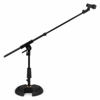 Hercules MS120B PRO Стойка для микрофона (журавль), низкопрофильная, чёрная