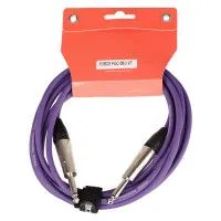 FORCE FGC-09/3 VT Шнур инструментальный Jack 1/4"(прямой) ⇔ Jack 1/4"(прямой), 3 метра, фиолетовый