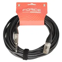 FORCE FMC-07/10 Шнур балансный JACK 1/4" stereo (male) ⇔ XLR (male), 10 метров