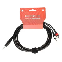 FORCE FLC-10/3 Шнур аудио mini-JACK 1/8"(stereo) ⇔ 2хRCA(male), 3 метра