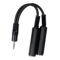 STAGG YC-0,1/1J2PFSH Шнур-разветвитель Jack1/8"(male) stereo ⇔ 2x Jack1/4"(female) stereo, 0.1 метра