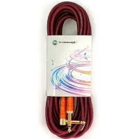 True magic TEJ008/6M Шнур гитарный JACK 1/4"(прямой) ⇔ JACK 1/4"(угловой), 6 метров, темно-красный