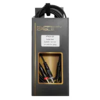 KUPFERN KFAC01-5M Шнур аудио mini-JACK 1/8" stereo (male) ⇔ 2хJACK 1/4" (mono) прямые, 5 метров