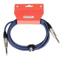 FORCE FGC-09/3 BL Шнур инструментальный Jack 1/4"(прямой) ⇔ Jack 1/4"(прямой), 3 метра, синий