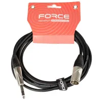 FORCE FMC-07/3 Шнур балансный JACK 1/4" stereo (male) ⇔ XLR (male), 3 метра