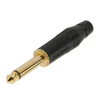 Amphenol ACPM-GB-AU Разъем кабельный phone Jack 1/4” (male) моно, прямой, чёрный