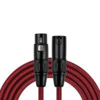 Kirlin MWC-270 10M RDA Шнур микрофонный XLR (female) ⇔ XLR (male), 10 метров, черный/красный