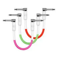 Kirlin IM3-203W 0.15M 3 Комплект из 3-х шнуров JACK 1/4" (угловой) <=> JACK 1/4" (угловой), 15см.