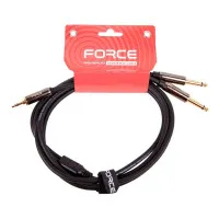 FORCE FLC-11/2 Шнур аудио 2х JACK1/4"(mono) ⇔ miniJACK1/8"(stereo), 2 метра