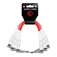 Kirlin IM3-203W 0.3M 3 Комплект из 3-х шнуров JACK 1/4" (угловой) <=> JACK 1/4" (угловой), 30см.