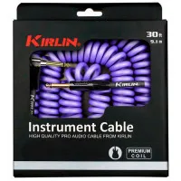 Kirlin IPK-222BFGL 9.1M PUE Шнур гитарный JACK 1/4"(прямой) ⇔ JACK 1/4"(угловой), 9.1м., фиолетовый