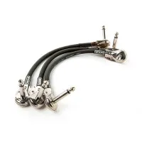 Dunlop 3PDCP06 MXR Набор из 3-х шнуров Jack 1/4"(угловой) ⇔ Jack 1/4"(угловой) длиной 15 см