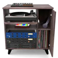 Glorious Modular Side Rack Walnut Рэковая секция для столов серии Sound Desk и Workbench, цвет орех