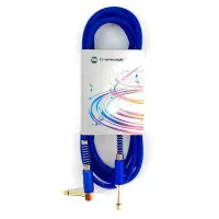 True magic TEJ009/6M Шнур гитарный JACK 1/4"(прямой) ? JACK 1/4"(угловой), 6 метров, синий