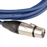 FORCE FMC-05/3 BL Шнур микрофонный XLR (F) ⇔ XLR (M), 3 метра, синий