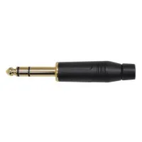 Amphenol ACPS-GB-AU Разъем кабельный phone Jack 1/4” (male) стерео, прямой, чёрный