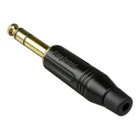 Amphenol ACPS-GB-AU Разъем кабельный phone Jack 1/4” (male) стерео, прямой, чёрный