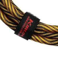 Kirlin IWB-202BFGL 3M WBO Шнур гитарный JACK 1/4"(прямой) ⇔ JACK 1/4"(угловой), 3м, золотая волна