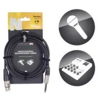 STAGG NMC3XPR Шнур микрофонный XLR (female) <=> Jack 1/4" (mono)